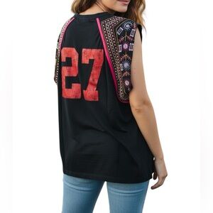Blue Velvet Nashville Oversized Boho Top Sz XL NWT